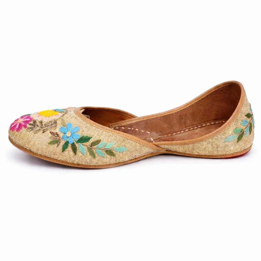 Natural Jute Embroidery Jutti